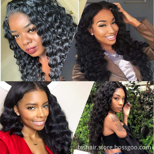 Loose Deep Wave Lace Front Wigs Human Hair  T Part Lace Front Wig Pre Plucked with Baby Hair 22inch, Middle Part Loose Deep Wig
